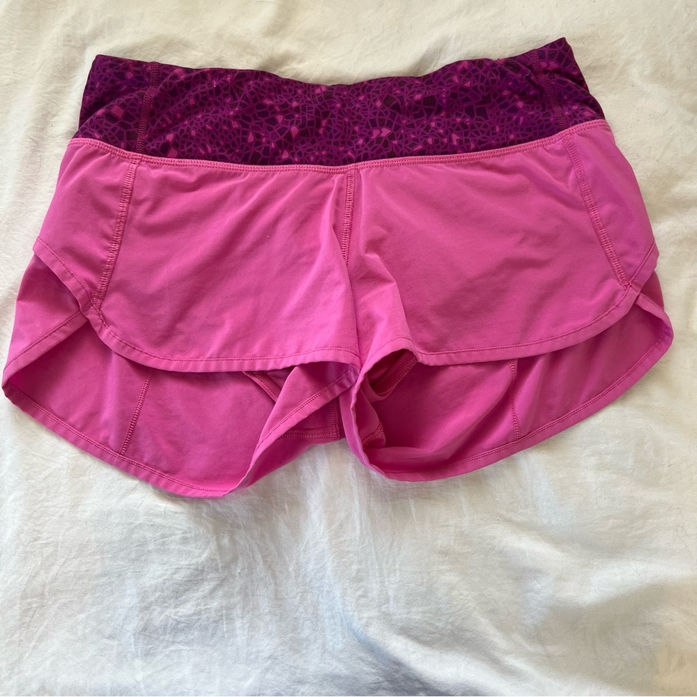 Lululemon Bright Pink Speed Up Shorts Size 4